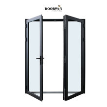 Aluminum French design mother and son double open door modern designs for houses